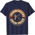 Ironworkers Union Proud Skilled Trades Labor Day T-Shirt - Navy Blue