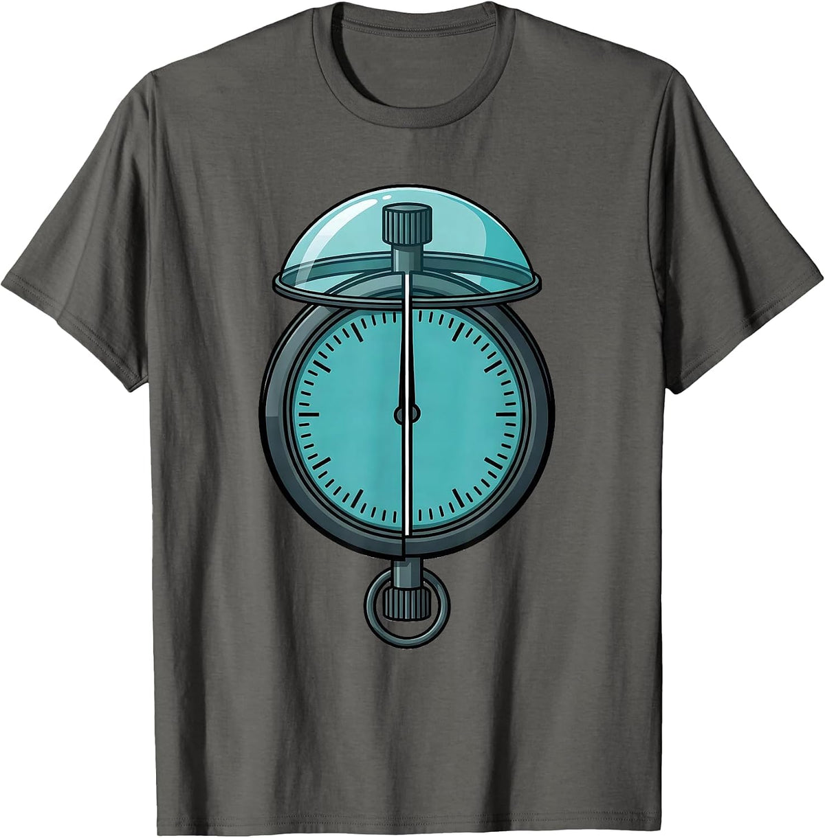 Sealed Stopwatch Exploded View Physical Therapy Rehab Team T-Shirt - Asphalt Grey
