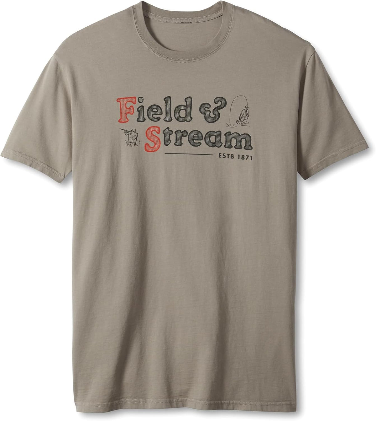 Field & Stream Unisex Short Sleeve Graphic Tee, Classic Grey, X-Large - As Pictured