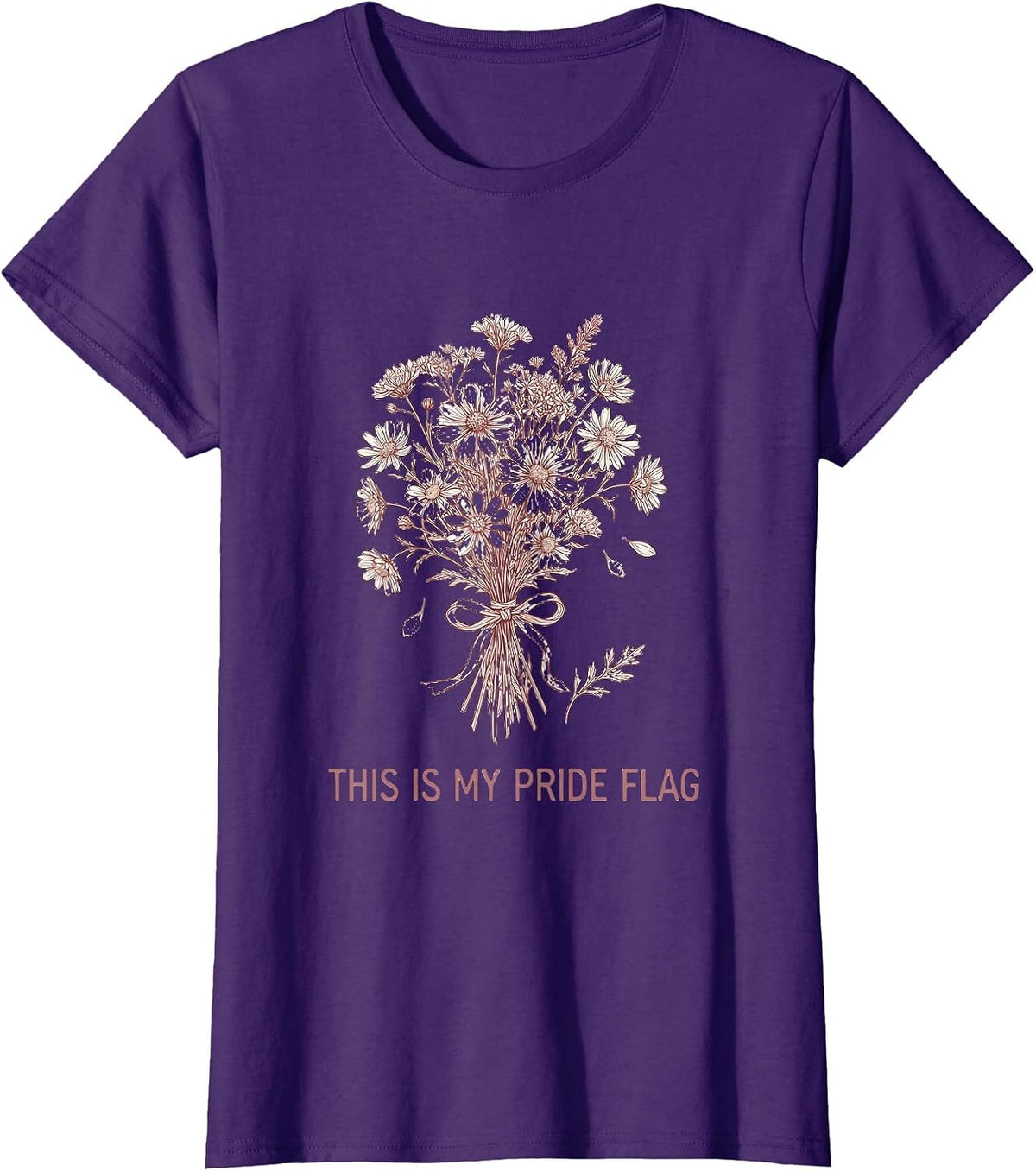 Women's This Is My Pride Flag Statement Design T-Shirt - Purple