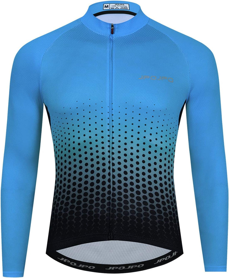 Cycling Jersey Long Sleeve Men Bike Bicycle Clothes Top Pockets Mountain Road MTB Shirts Autumn Spring - 630