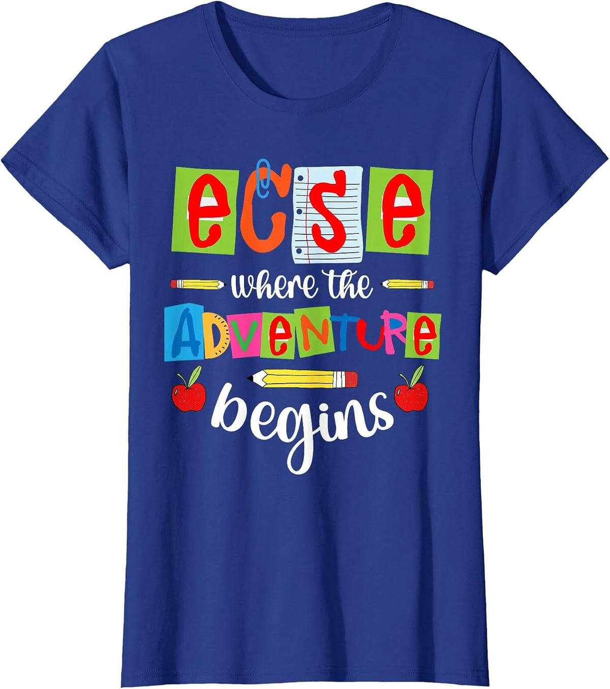 ECSE Early Childhood Special Education Teacher ECSE Teacher T-Shirt - Royal Blue