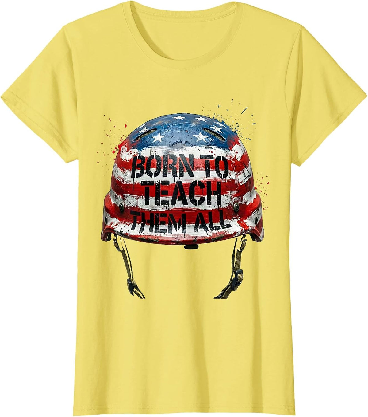 Born to Teach Them All Sped Teacher Design T-Shirt - Lemon Yellow