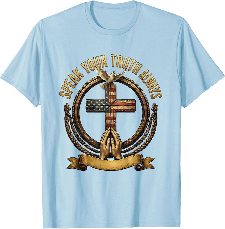 Men's Speak Your Truth Always Autism Awareness Design T-Shirt - Baby Blue