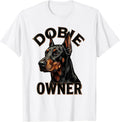 Men's Dobie Owner Vintage Doberman Pinscher Dog Lover Gift T-Shirt - White