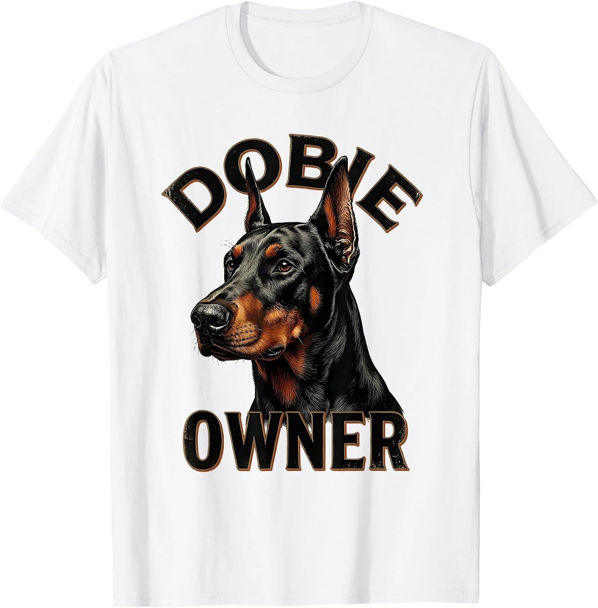 Men's Dobie Owner Vintage Doberman Pinscher Dog Lover Gift T-Shirt - White