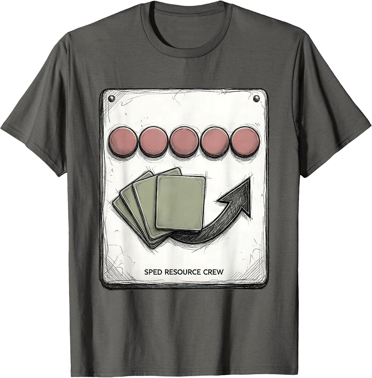 Men's SPED Resource Crew Special Education Teacher Squad Pride T-Shirt - Asphalt Grey
