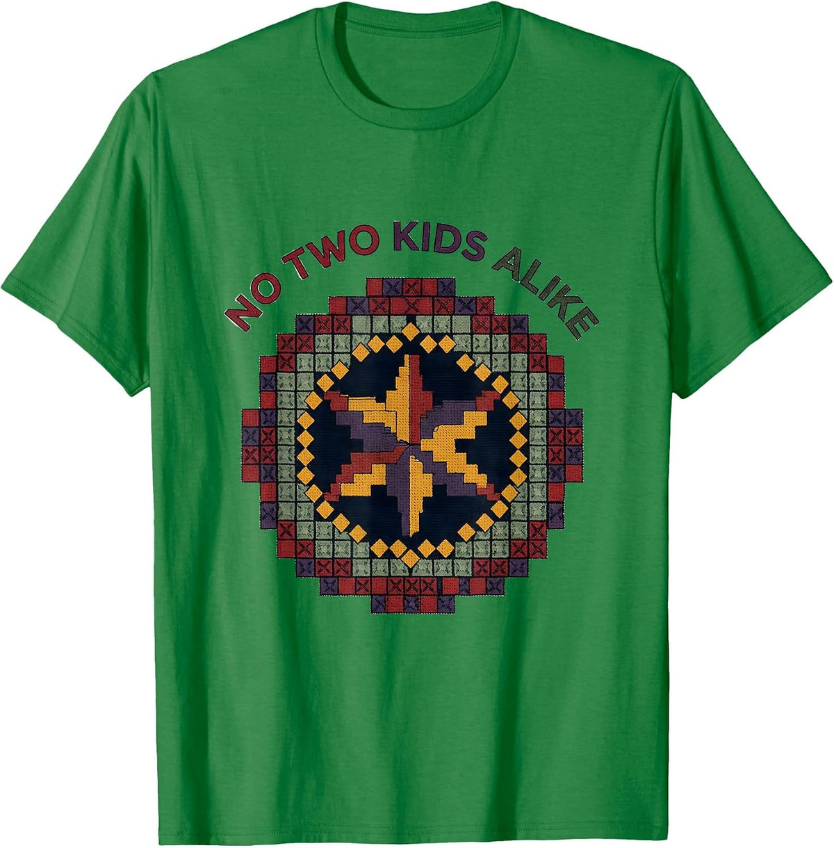 Men's No Two Kids Alike Special Education Teacher Design T-Shirt - Kelly Green