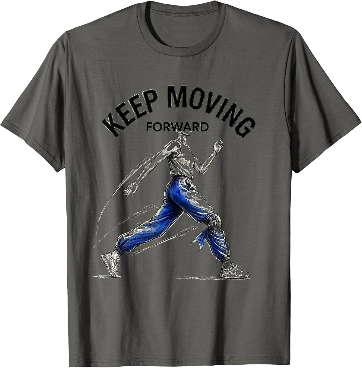 Men's Keep Moving Forward Physical Therapy Design T-Shirt - Asphalt Grey
