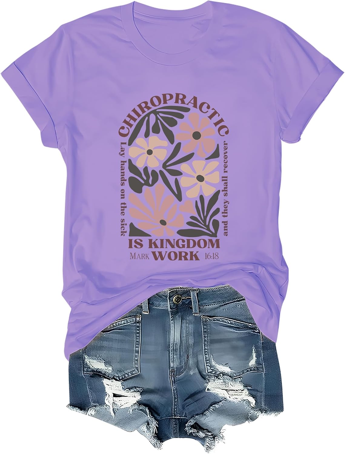 Chiropractic is Kingdom Work Inspirational Chiropractic T-Shirt Funny Inspirational Chiropractic T Shirt - Purple