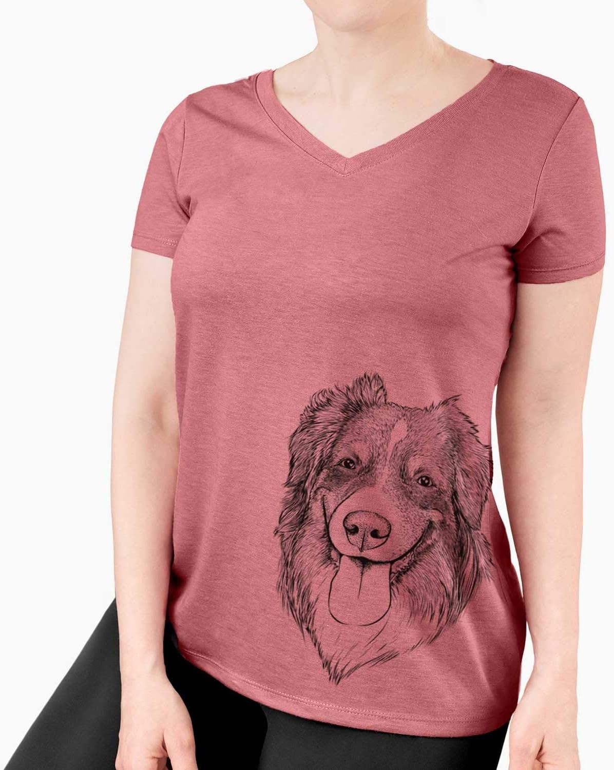 Bare Siena the Australian Shepherd Dog Triblend T-Shirt - size chart