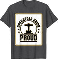 Men's Operators Union Proud Skilled Trades Labor Solidarity T-Shirt - Dark Heather Grey