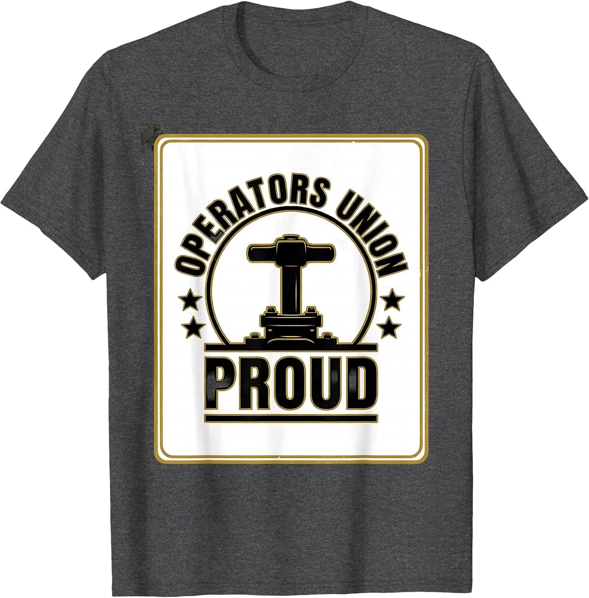 Men's Operators Union Proud Skilled Trades Labor Solidarity T-Shirt - Dark Heather Grey