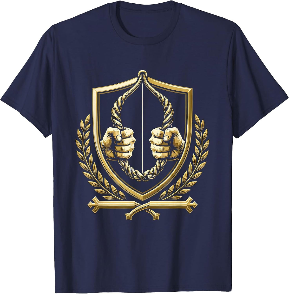 Physical Therapy Resistance Band Graphic T-Shirt - Navy Blue
