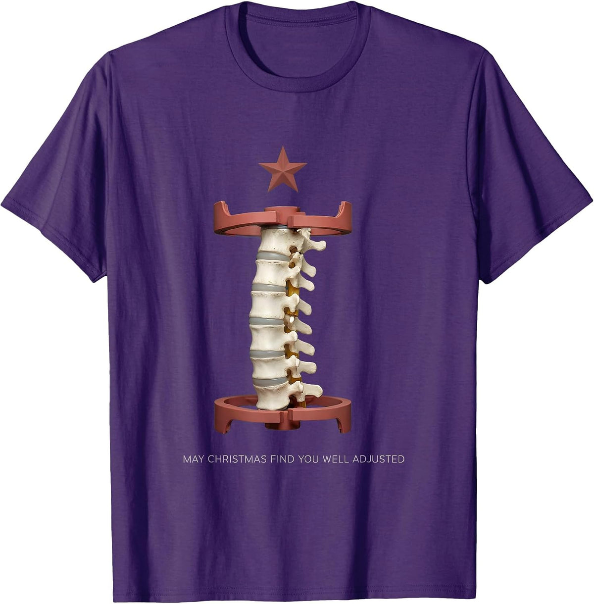 Men's May Christmas Find You Well Adjusted Funny Chiropractor T-Shirt - Purple
