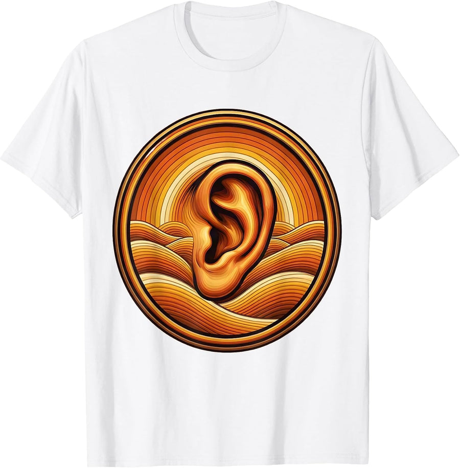 School Counselor Listening Ear Graphic Design T-Shirt - White