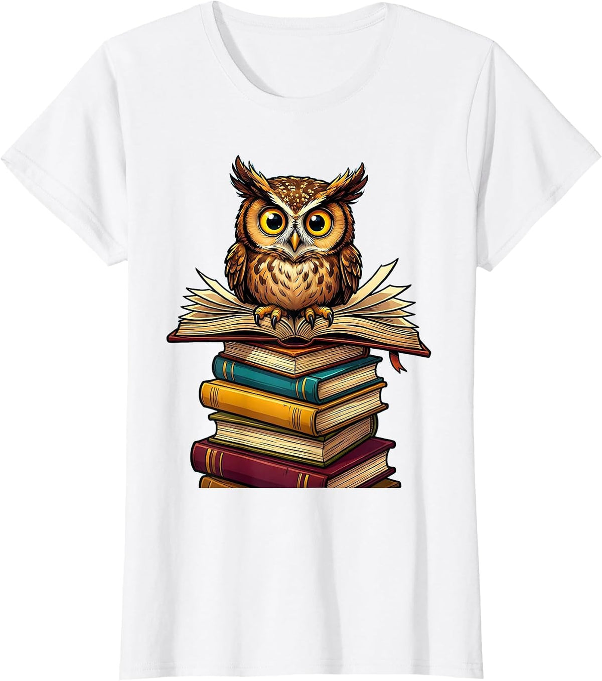 Owl on Books Celebrate Minds of All Kinds T-Shirt - White