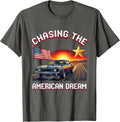 Chasing the American Dream Patriotic Design T-Shirt - Asphalt Grey