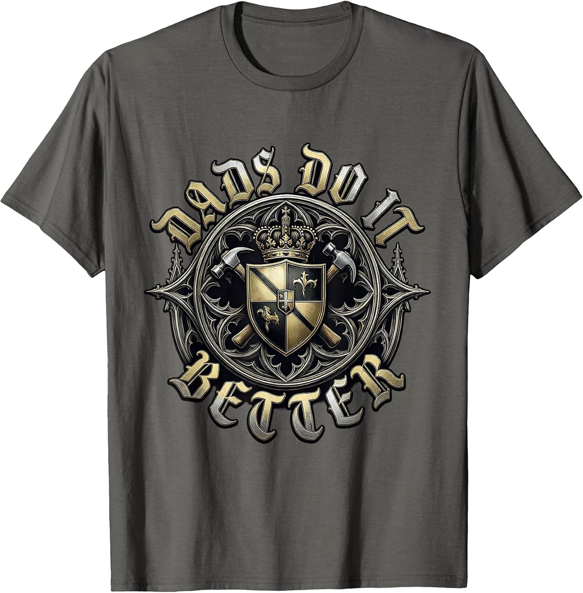 Dads Do It Better Proud Father Design T-Shirt - Asphalt Grey