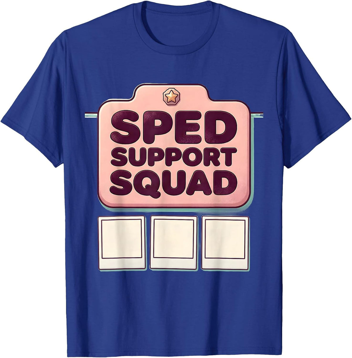 Men's SPED Support Squad Cute Kawaii Special Education Teacher T-Shirt - Royal Blue
