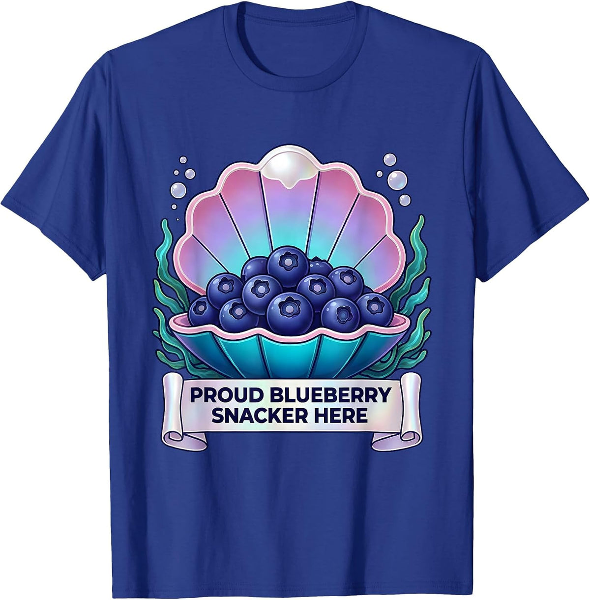 Men's Proud Blueberry Snacker Here Red White Blue Design T-Shirt - Royal Blue