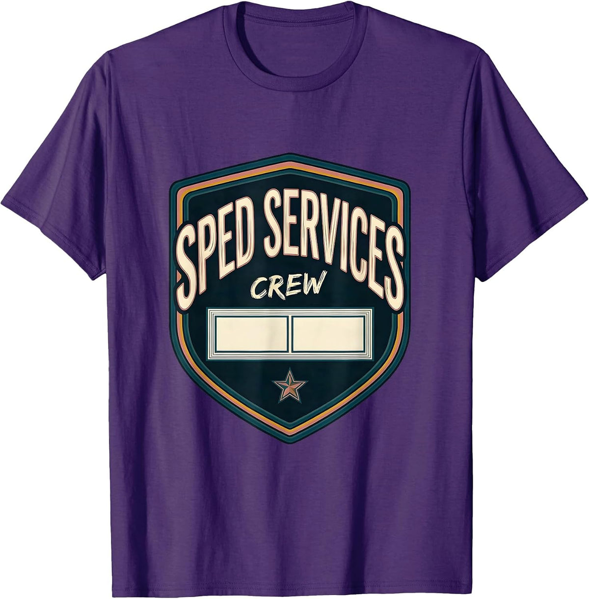 SPED Services Crew Special Education Teacher Appreciation T-Shirt - Purple