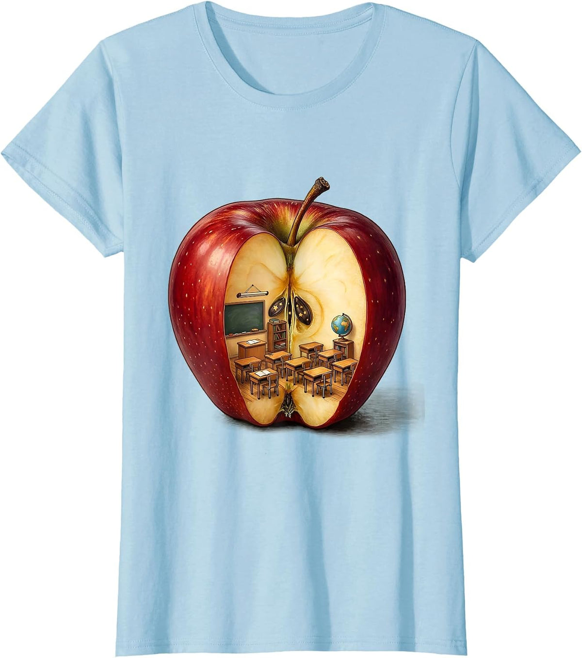 Special Education Teacher Apple Classroom Graphic T-Shirt - Baby Blue