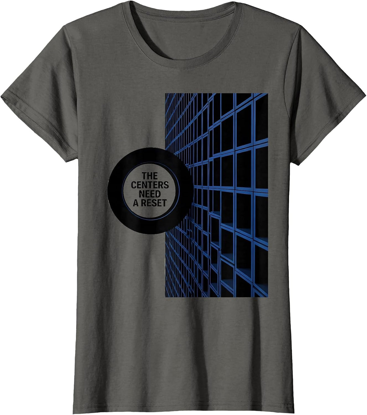 Women's The Centers Need A Reset Funny Teacher Humor Gift T-Shirt - Asphalt Grey