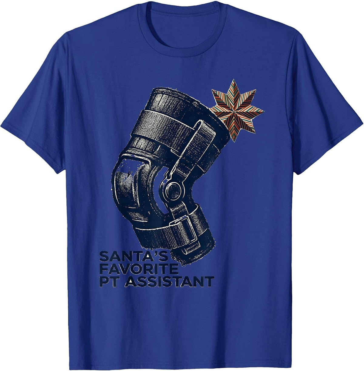 Men's Santa's Favorite PT Assistant Funny Physical Therapist T-Shirt - Royal Blue