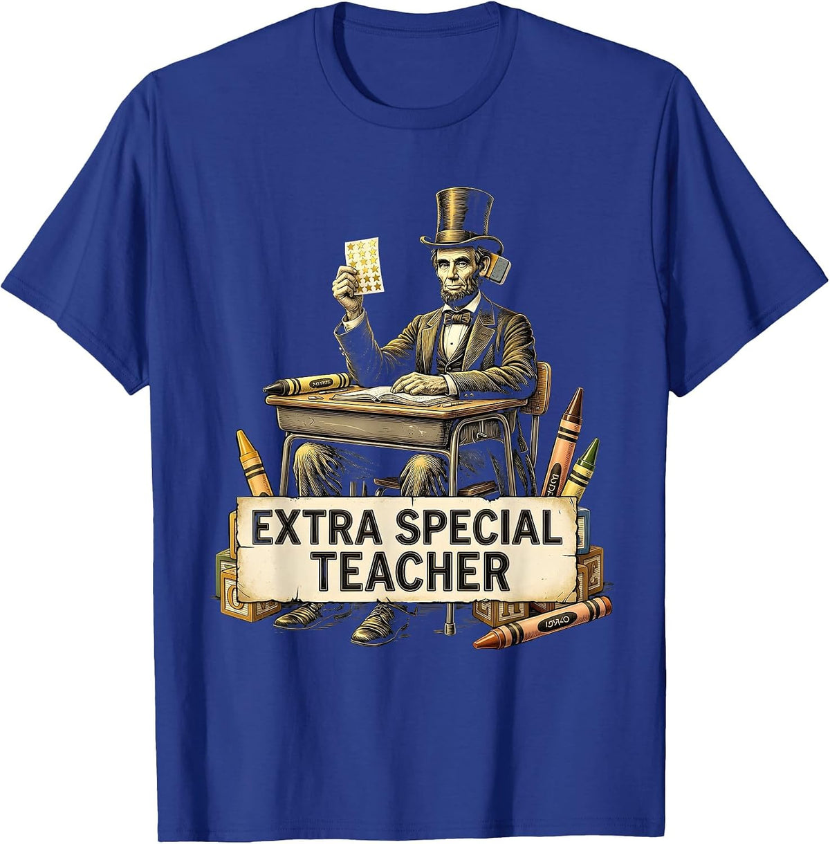Extra Special Teacher Special Education Design T-Shirt - Royal Blue