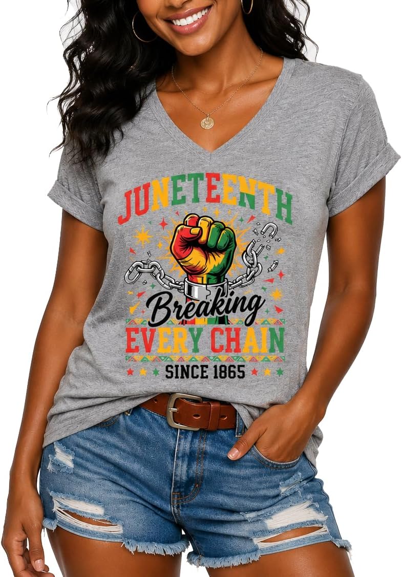 Juneteenth Shirts Men, Funny Juneteenth Shirts Women, Black History T-Shirt - Grey