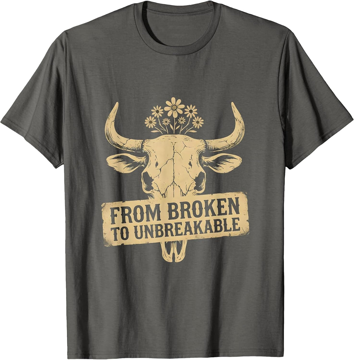 Men's From Broken To Unbreakable Physical Therapy Design T-Shirt - Asphalt Grey