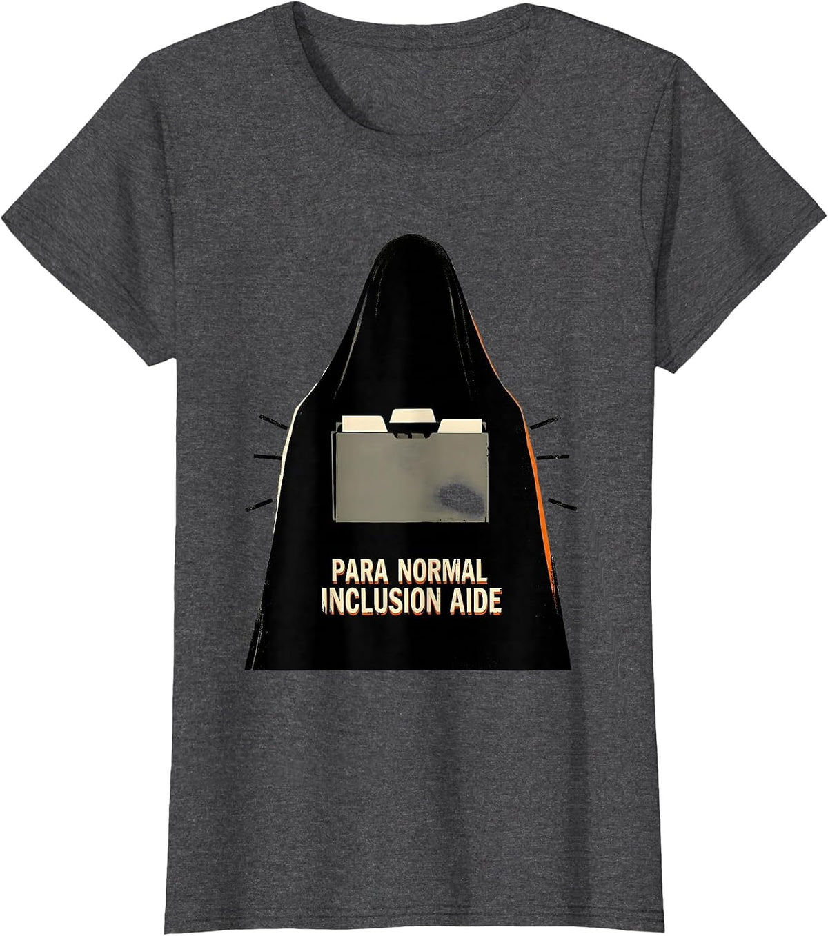 Women's Para Normal Inclusion Aide Ghost SpEd Teacher T-Shirt - Dark Heather Grey