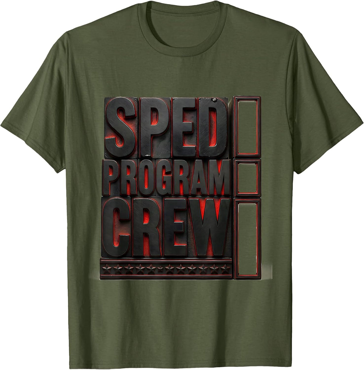 SPED Program Crew Special Education Teacher Aide Pride T-Shirt - Olive Green