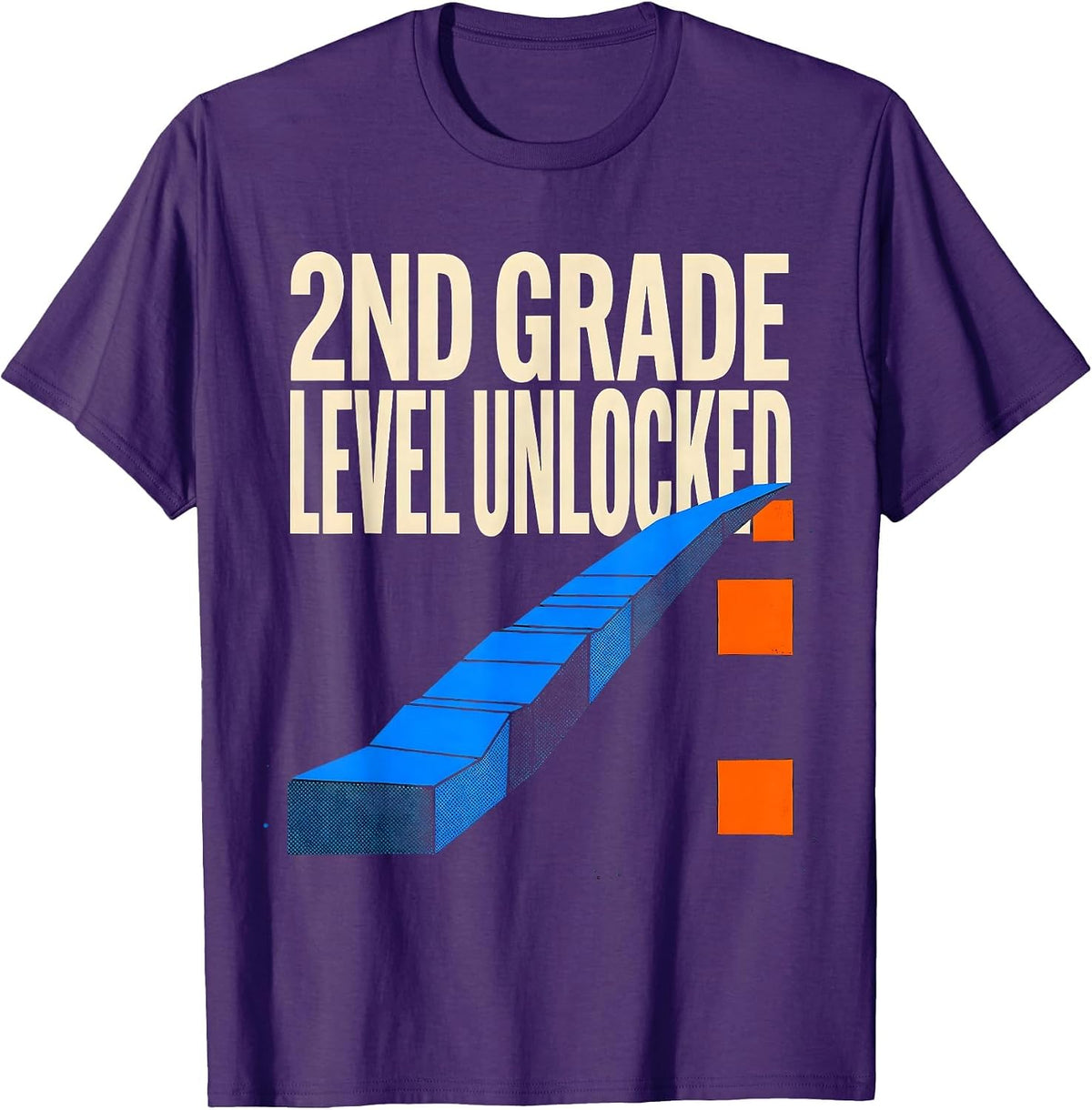 2nd Grade Level Unlocked Gamer Back To School Boys T-Shirt - Purple