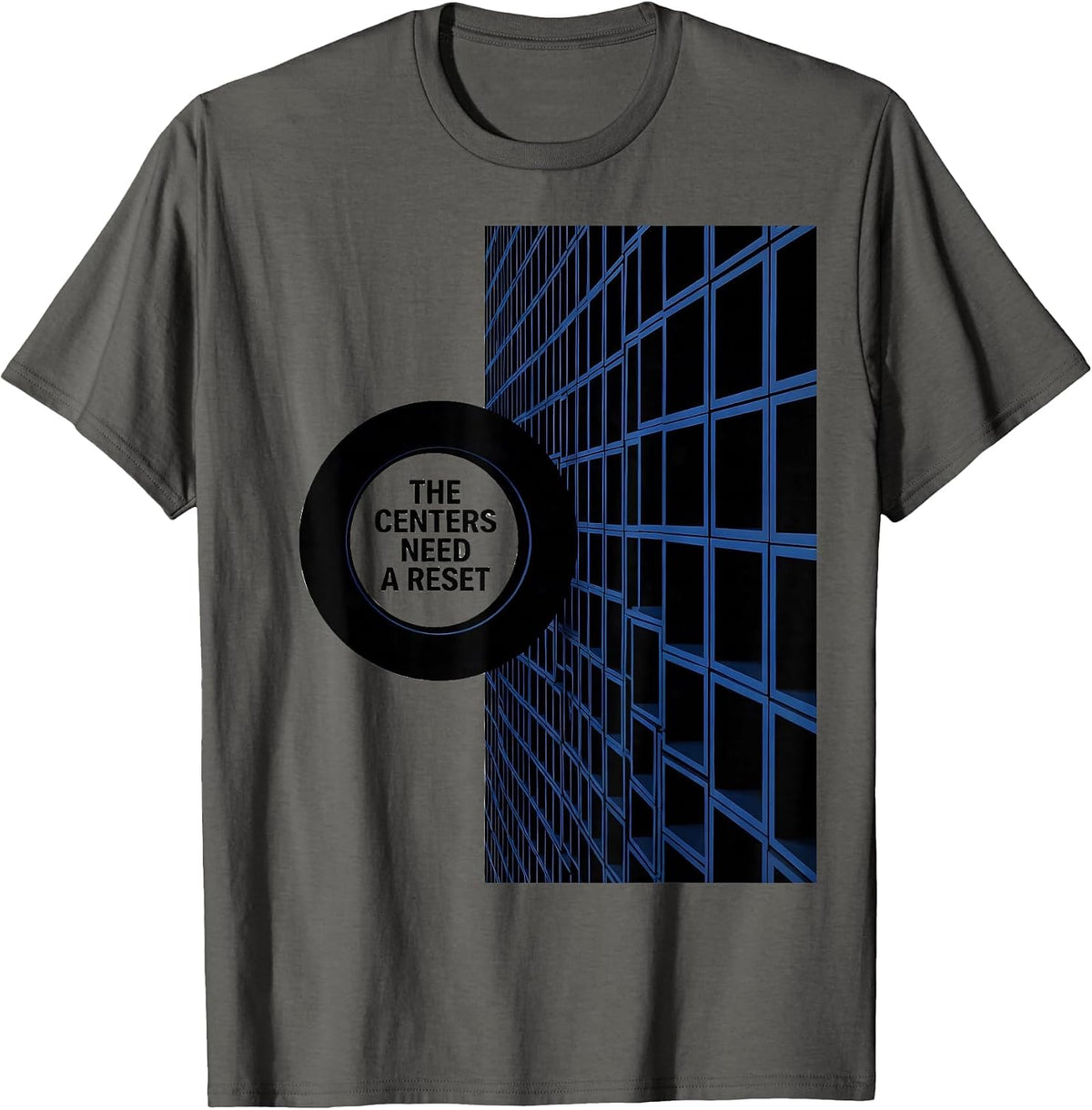 Men's The Centers Need A Reset Funny Teacher Humor Gift T-Shirt - Asphalt Grey