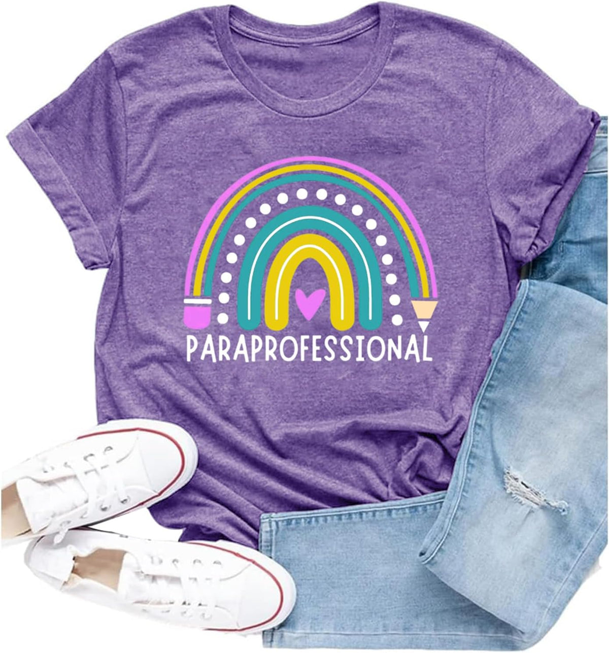 Womens Paraprofessional Shirts para Teacher SPED Paraeducator Tee - Purple