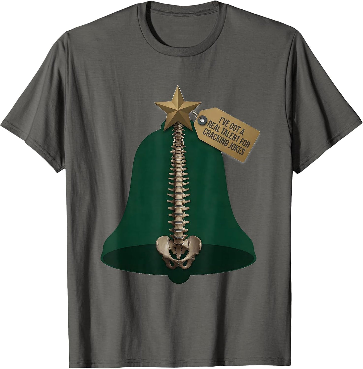 Men's I've Got A Real Talent For Cracking Jokes Funny Chiropractor T-Shirt - Asphalt Grey