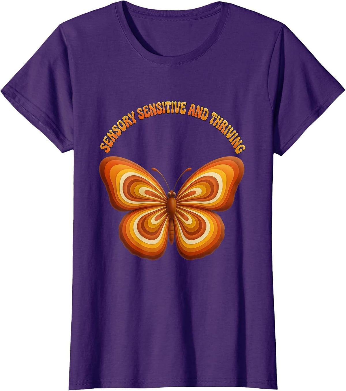 Sensory Sensitive and Thriving Autism Awareness T-Shirt - Purple