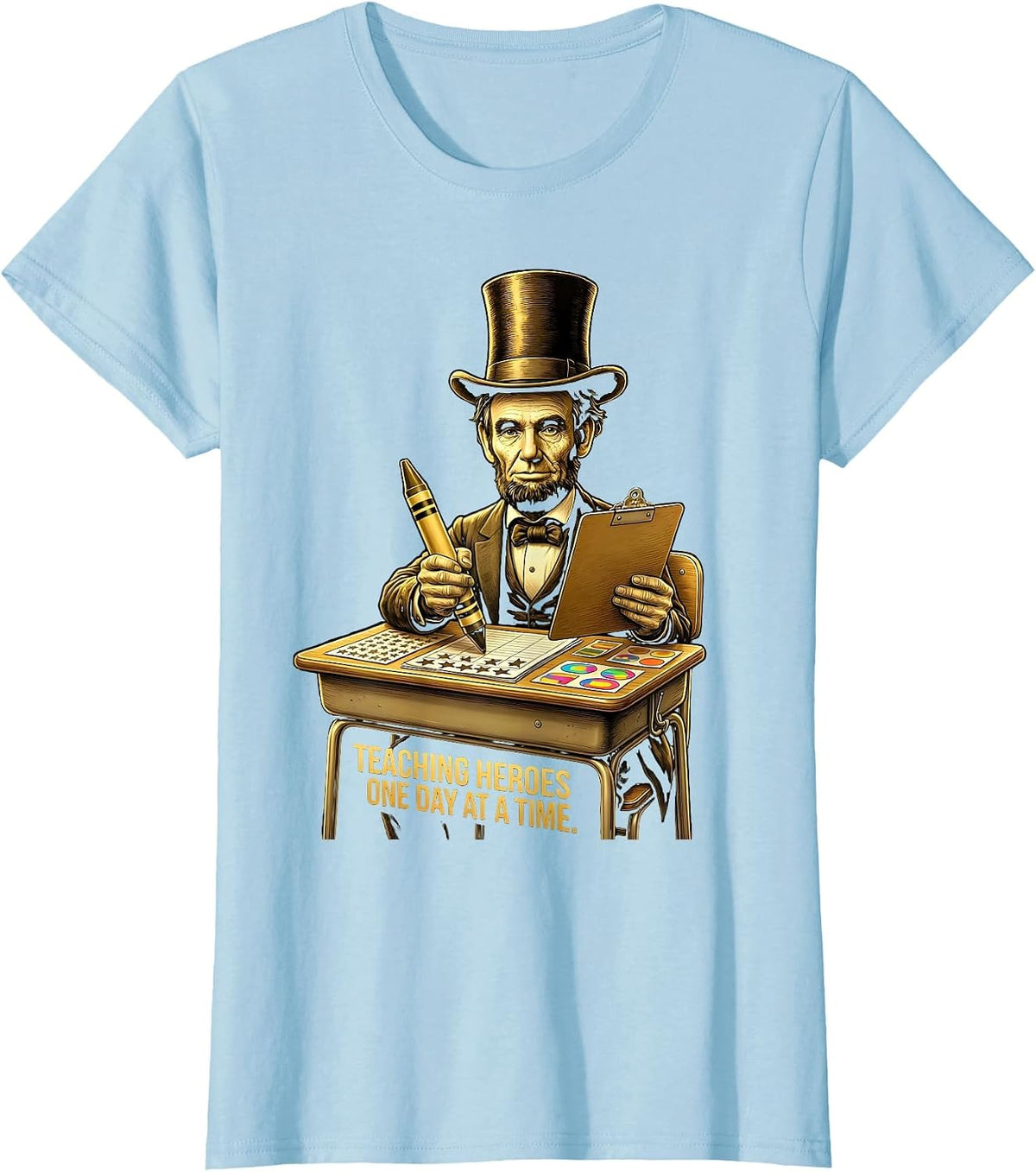 Sped Teacher Teaching Heroes One Day At A Time T-Shirt - Baby Blue