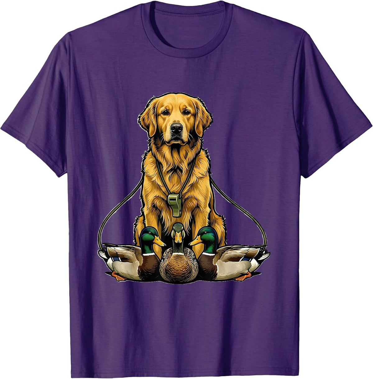 Retriever Duck Decoy Hunter Humor Novelty T-Shirt - Purple