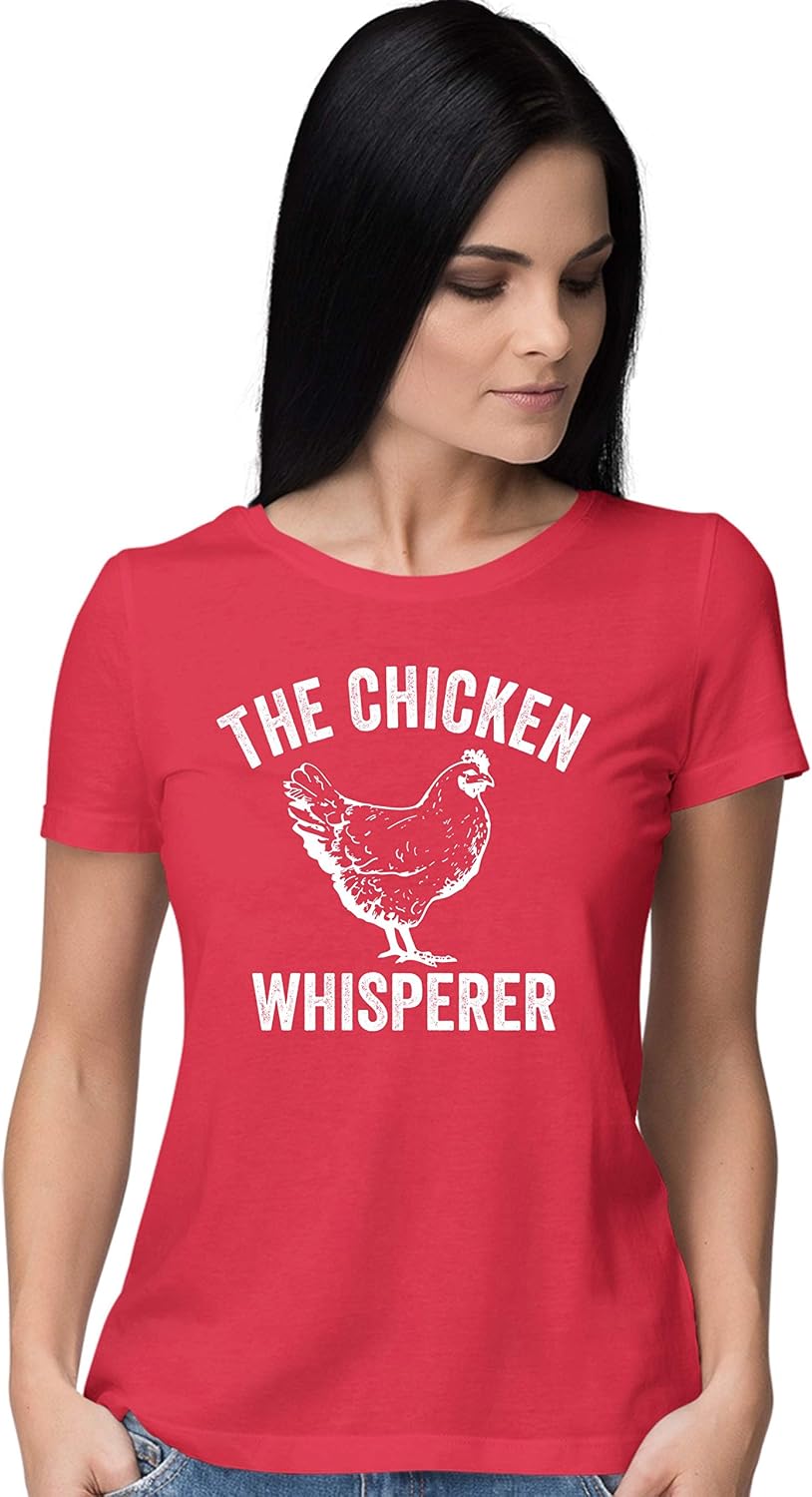 Go All Out Womens The Chicken Whisperer T-Shirt - Red