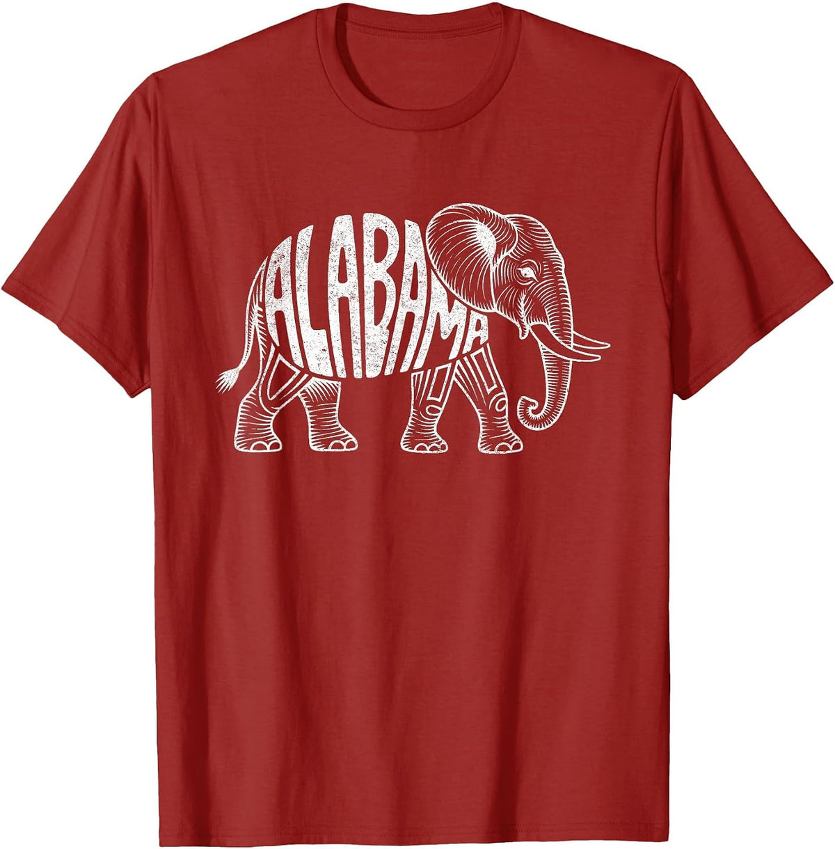 Alabama Retro Vintage T Shirts for Men and Women Classic Tees - Cranberry Red