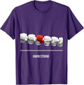 Men's Union Strong Skilled Trades Worker Labor Day Solidarity T-Shirt - Purple