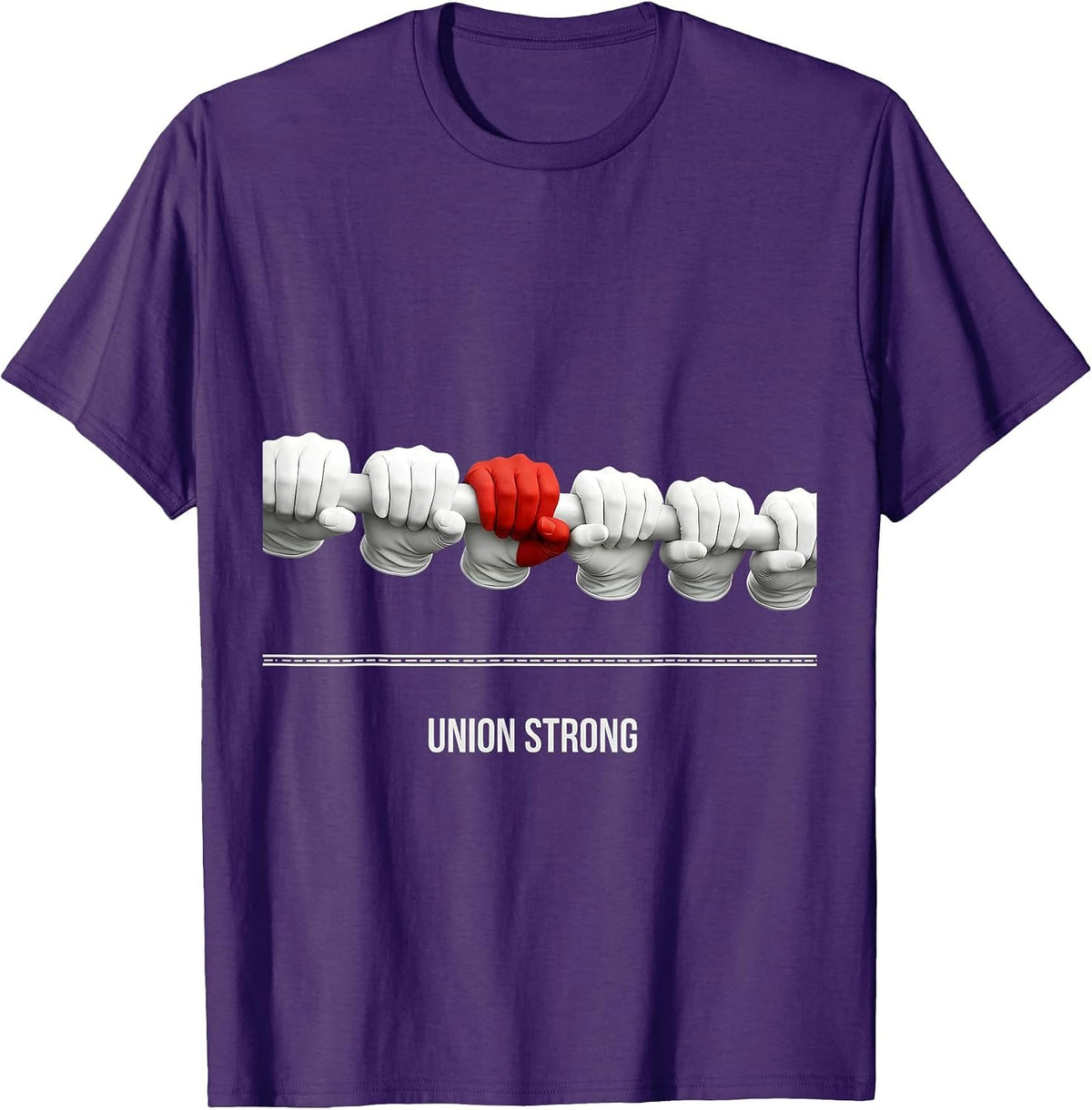 Men's Union Strong Skilled Trades Worker Labor Day Solidarity T-Shirt - Purple