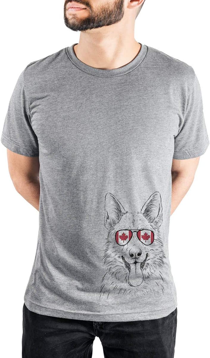 Canadian Grace the German Shepherd Dog Triblend T-Shirt - Unisex Grey Crew Neck