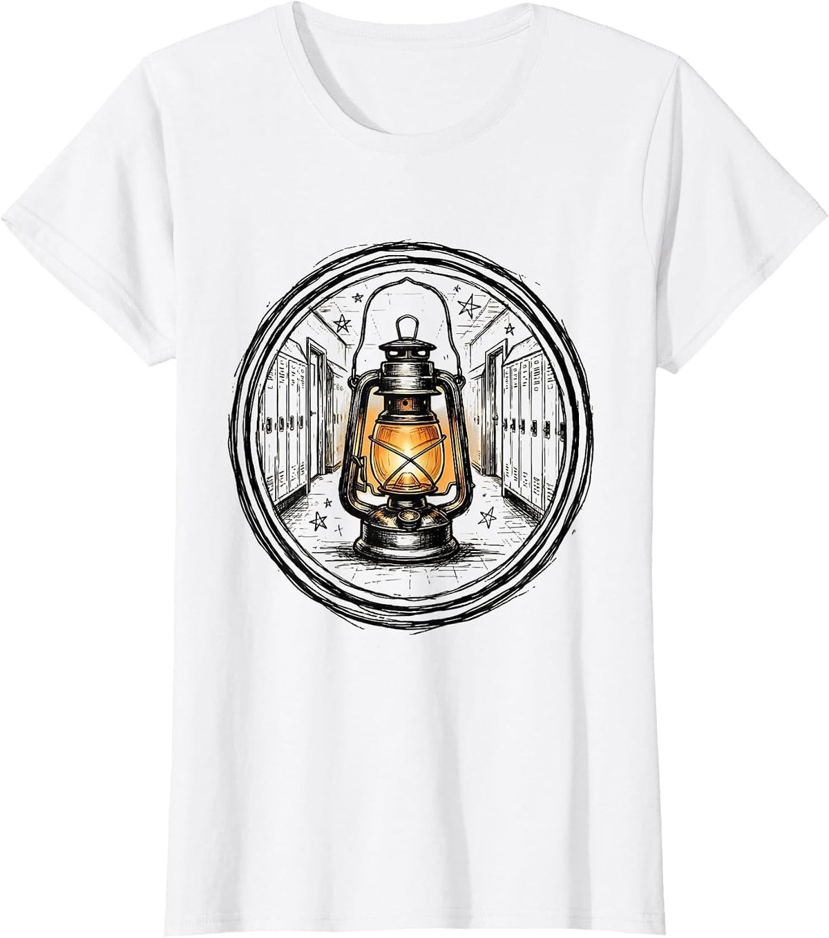Women's Glowing Hallway Lantern Sped Teacher Gift T-Shirt - White