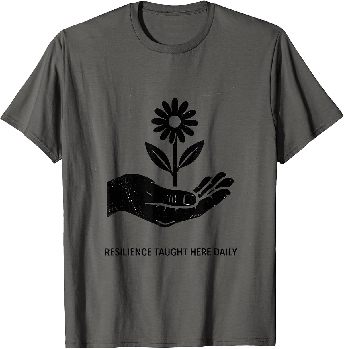 Resilience Taught Here Daily Special Ed Teacher T-Shirt - Asphalt Grey