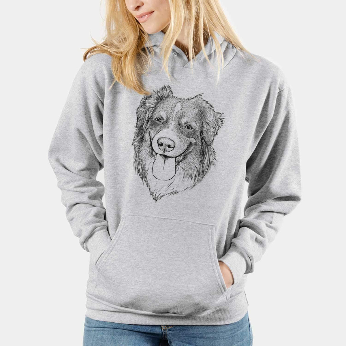 Bare Siena the Australian Shepherd Dog Triblend T-Shirt - size chart