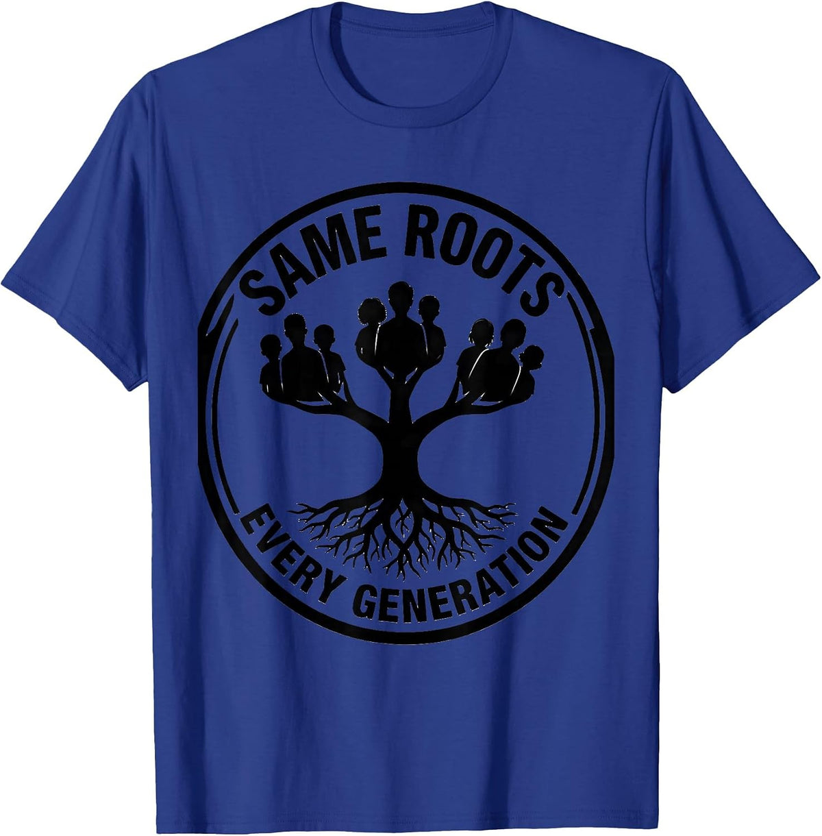 Men's Same Roots Every Generation Family Reunion Matching Group T-Shirt - Royal Blue